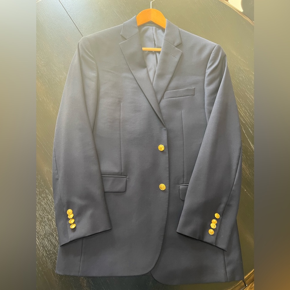 Ralph Lauren Navy Blazer with gold buttons 40L